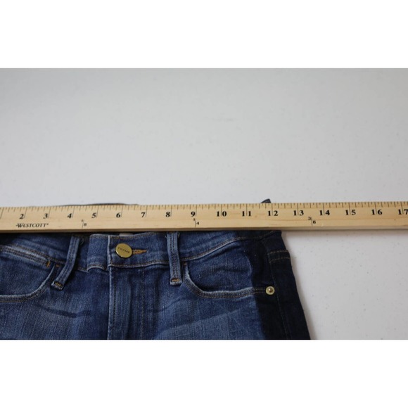 Frame Denim Womens Kenya Le High Skinny Crop Jeans Size 26 Two Tone Panel Blue - Picture 9 of 12